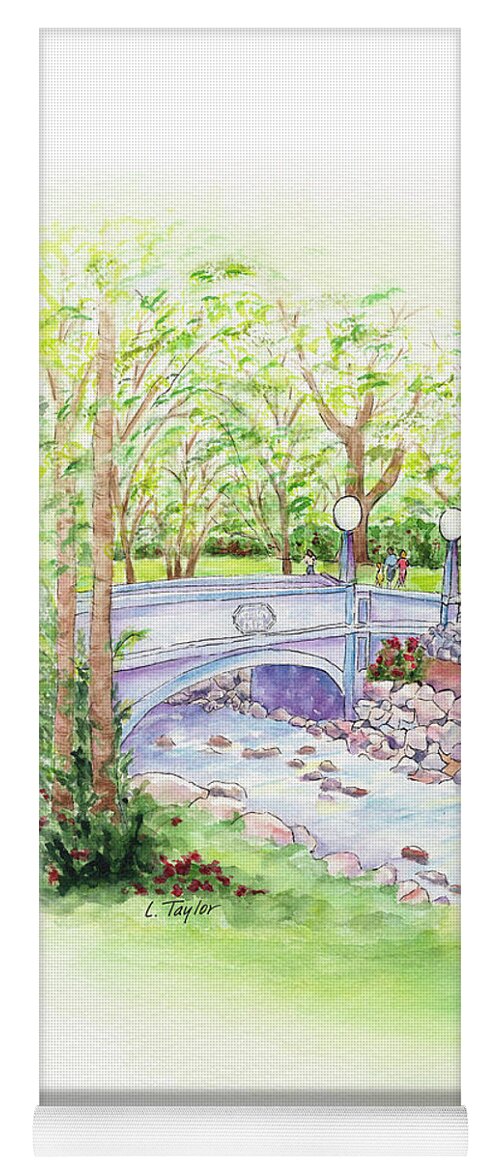 Park Yoga Mat featuring the painting Creekside by Lori Taylor