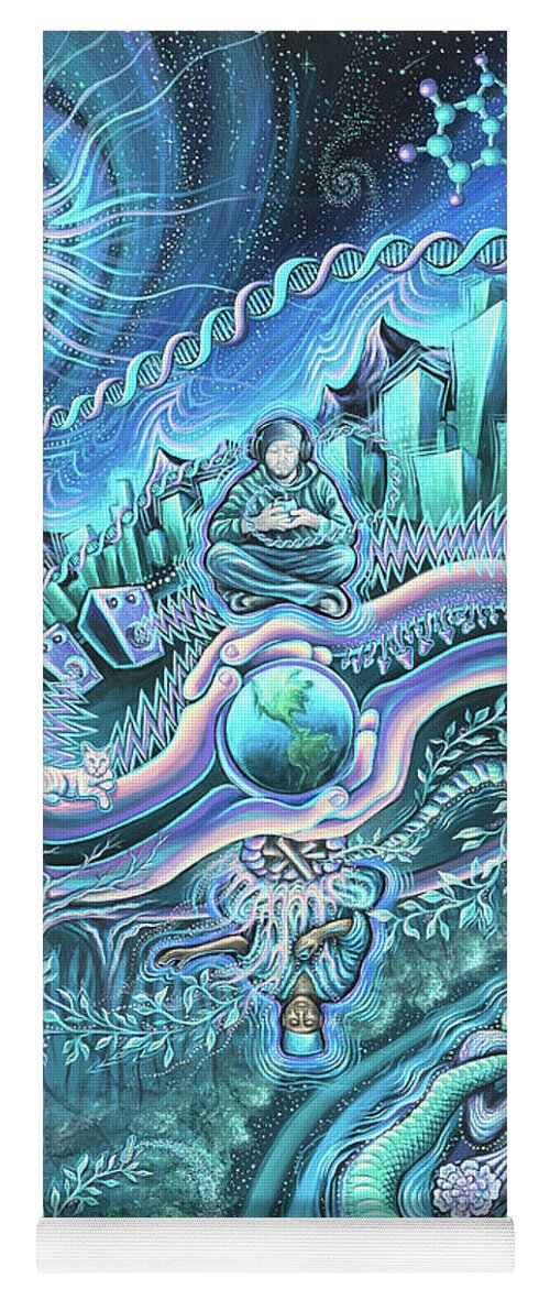 Ayahuasca Yoga Mat featuring the painting As Above, So Below by Jim Figora