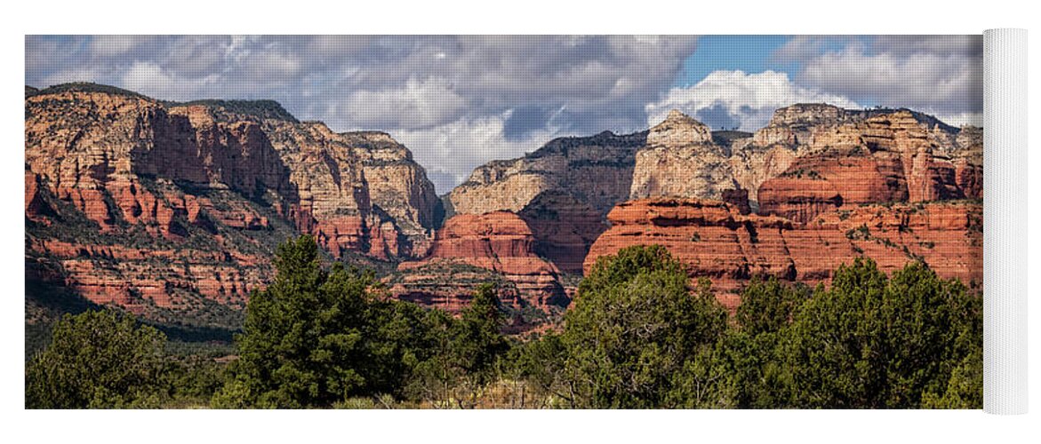 Sedona Yoga Mat featuring the photograph As The Clouds Pass on by in Sedona by Saija Lehtonen