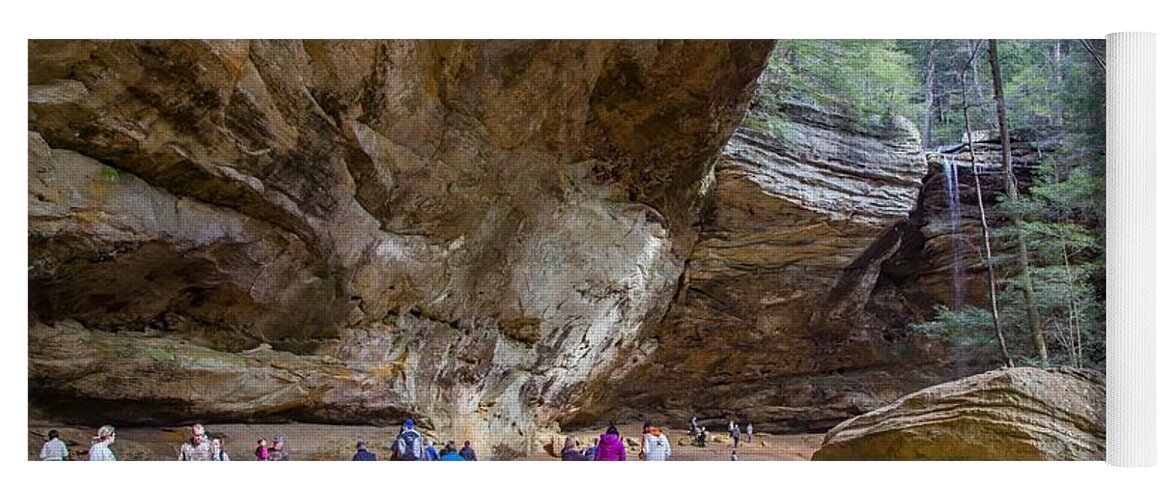 Cliff Yoga Mat featuring the photograph Ash Cave Waterfall by Kevin Craft
