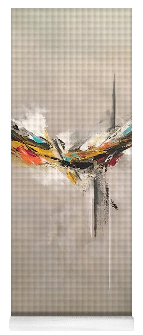 Abstract Yoga Mat featuring the painting Aspire by Soraya Silvestri