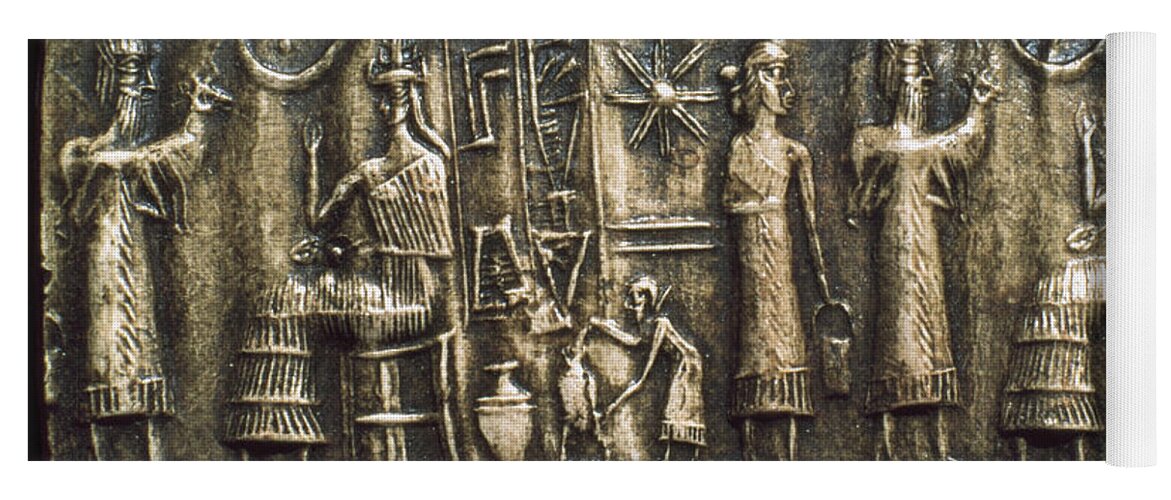 2000 B.c. Yoga Mat featuring the photograph Assyrian Cylindrical Seal by Granger