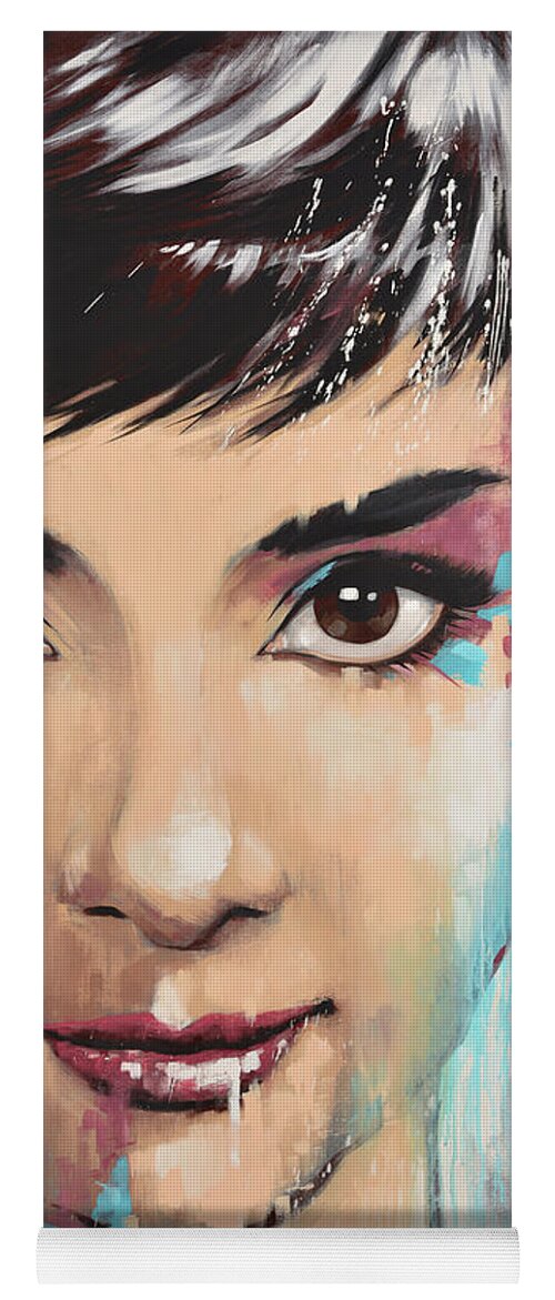 Audrey Yoga Mat featuring the painting Audrey by Glenn Pollard