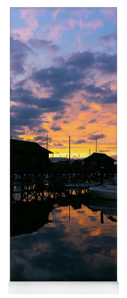 Landscape Yoga Mat featuring the photograph August Sunset 2 by Wayne Enslow