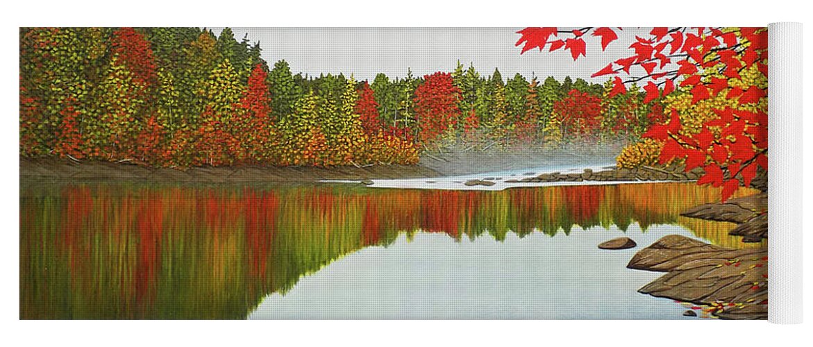 Autumn Yoga Mat featuring the painting Autumn Dream by Kenneth M Kirsch