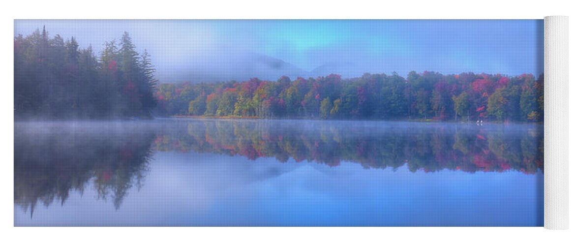Hdr Yoga Mat featuring the photograph Autumn Fog Lifting by David Patterson