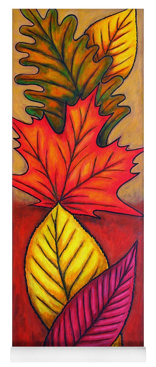 Autumn Yoga Mat featuring the painting Autumn Glow by Lisa Lorenz