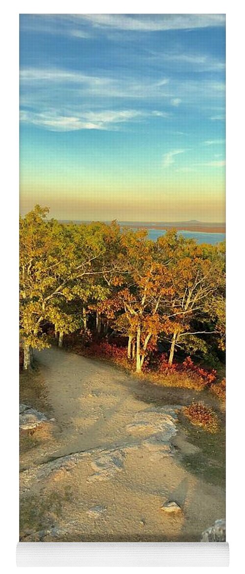Landscape Yoga Mat featuring the photograph Autumn in Maine by Lisa Pearlman