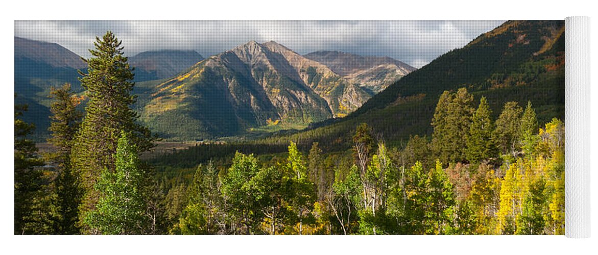 Rockies Yoga Mat featuring the photograph Autumn Morning Shadows in the Rockies by Cascade Colors