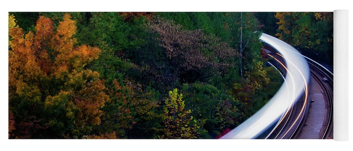 Atlanta Yoga Mat featuring the photograph Autumn Rails by Doug Sturgess