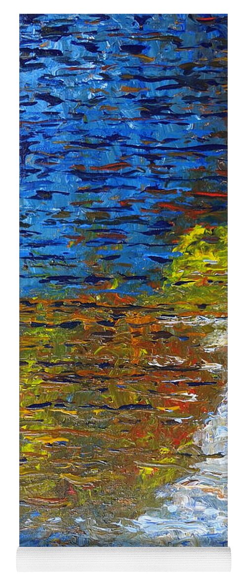 Autumn Reflection Yoga Mat featuring the painting Autumn Reflection by Jacqueline Athmann