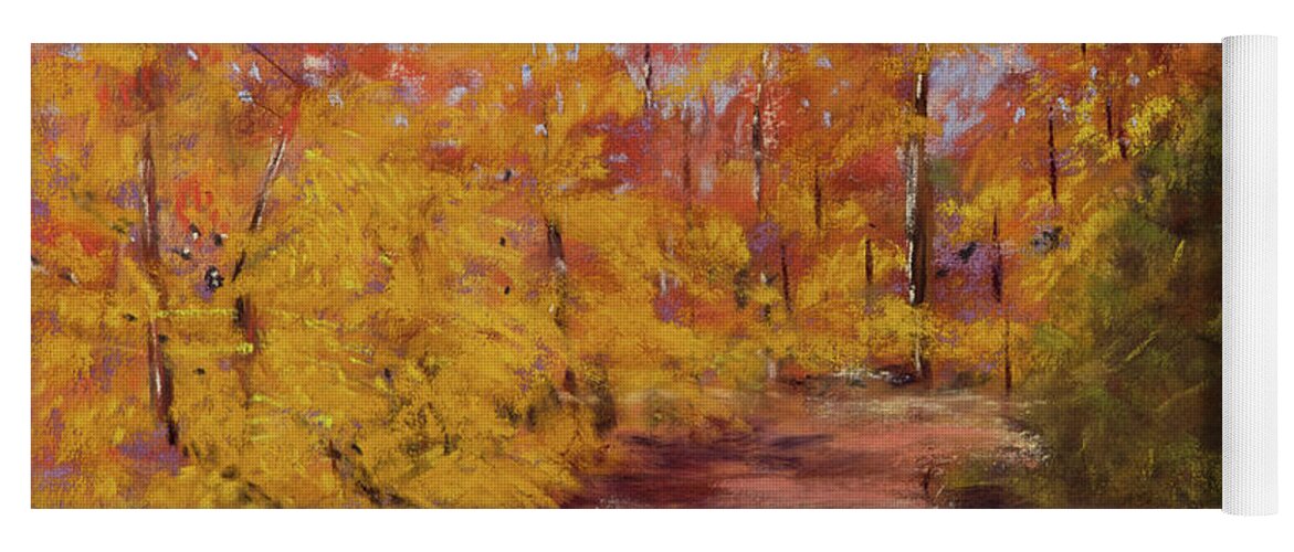 Autumn Splendor Yoga Mat featuring the painting Autumn Splendor - Fall Landscape by Barry Jones