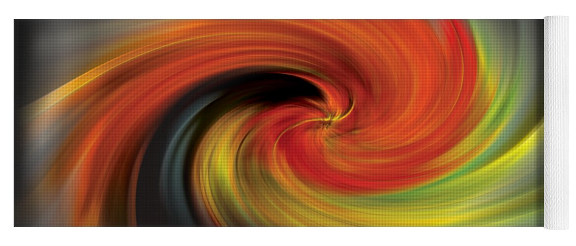 Abstract Yoga Mat featuring the photograph Autumn Swirl by Debra and Dave Vanderlaan