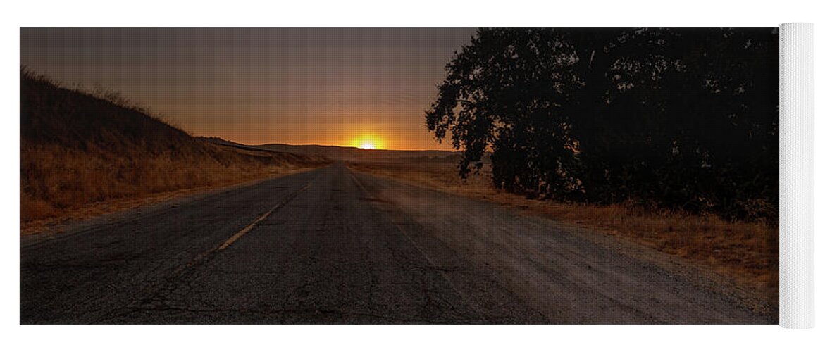 Paso Robles Yoga Mat featuring the photograph Back Road from Bradley by Tim Bryan