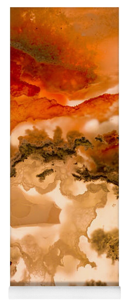 Rock Yoga Mat featuring the photograph Backlit Agate 2 by Jean Noren