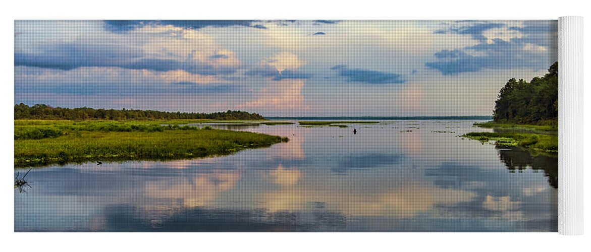 Backwater Yoga Mat featuring the photograph Backwater Sunset by Anthony Baatz