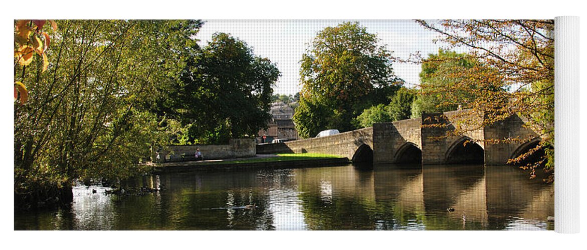 Europe Yoga Mat featuring the photograph Bakewell Bridge and The River Wye by Rod Johnson