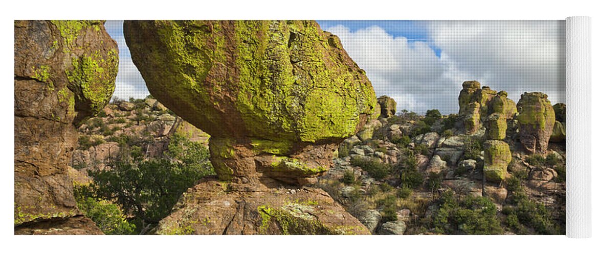 00559301 Yoga Mat featuring the photograph Balanced Rock Formation by Yva Momatiuk John Eastcott