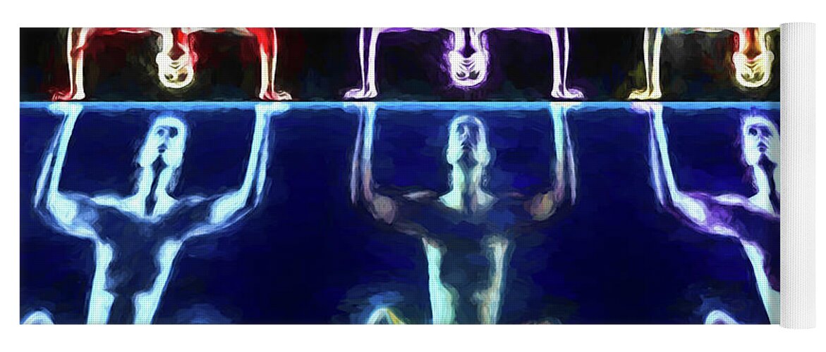 Yoga Yoga Mat featuring the digital art Balanced Yoga by John Haldane