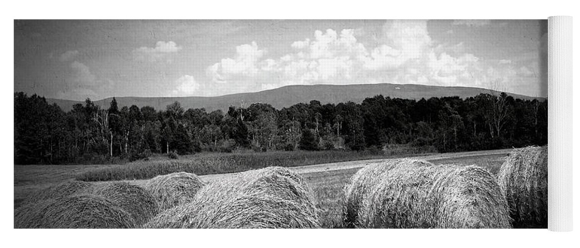 Bales Yoga Mat featuring the photograph Bales in Monochrome by Onedayoneimage Photography