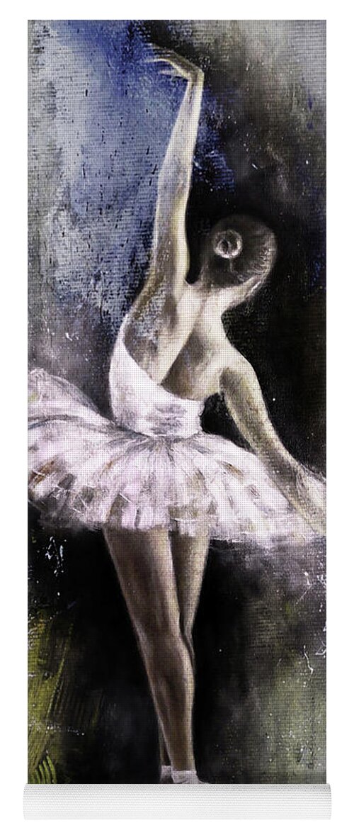 Ballerina Yoga Mat featuring the painting Ballerina Dance HH7764 by Gull G