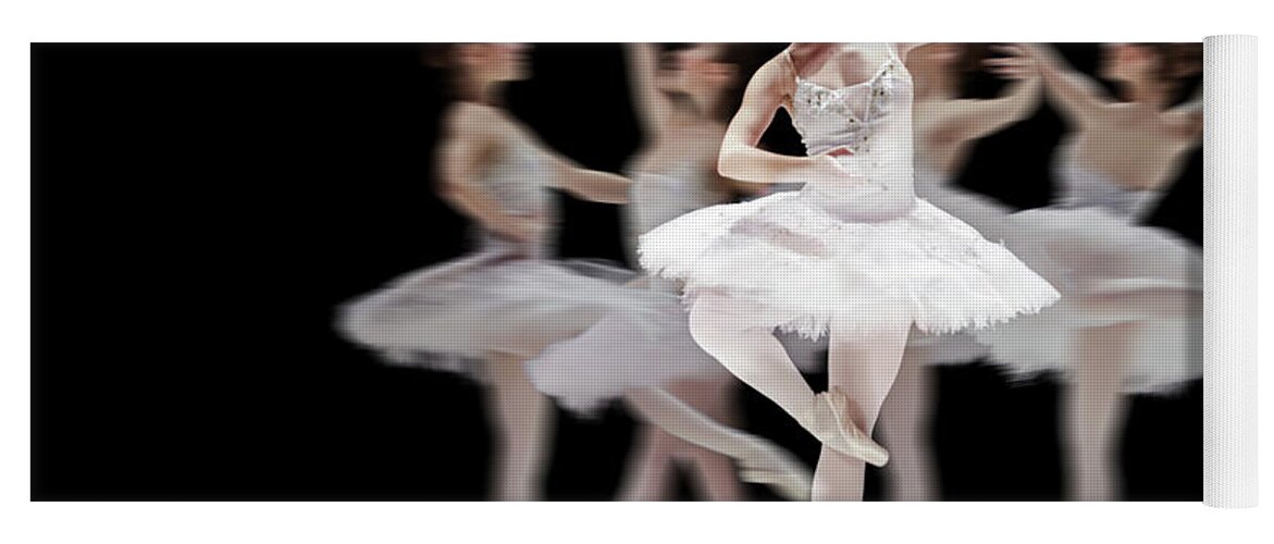Ballet Yoga Mat featuring the photograph Ballet Dancer Dance Photography Long Exposure by Dimitar Hristov