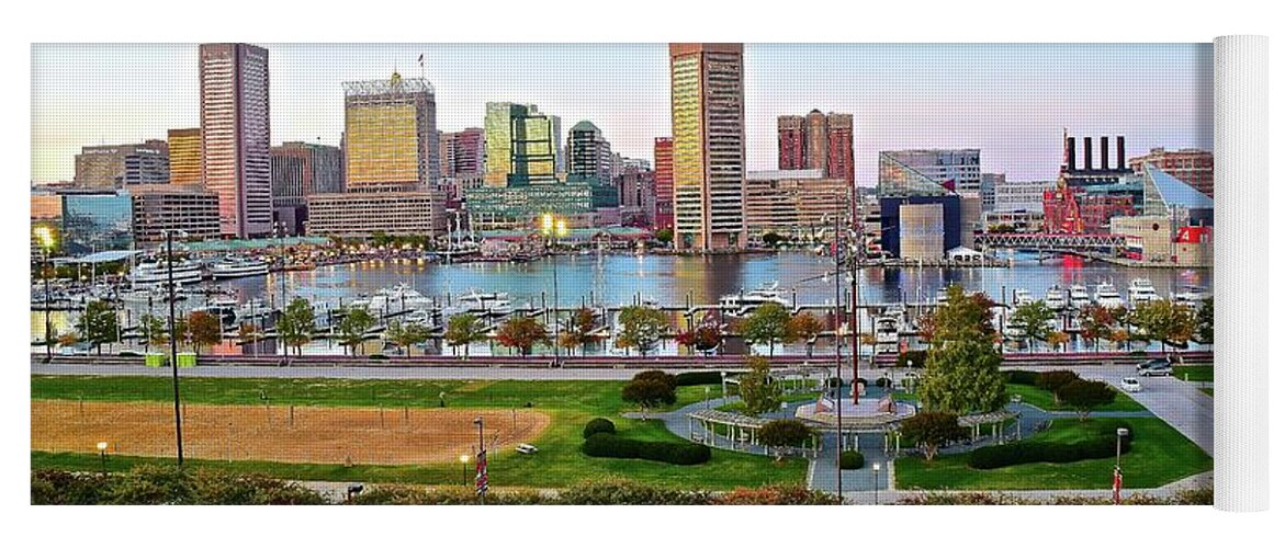 Baltimore Yoga Mat featuring the photograph Baltimore Spreads Out by Frozen in Time Fine Art Photography