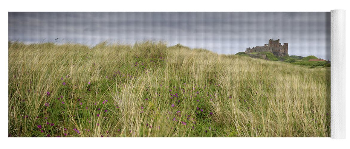Sand Yoga Mat featuring the photograph Bamburgh Castle - 2 by Chris Smith