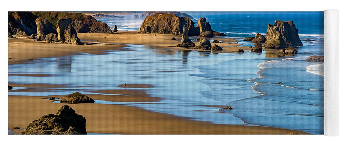 Oregon Yoga Mat featuring the photograph Bandon Beach by Darren White