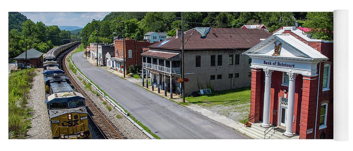 Small Town Yoga Mat featuring the photograph Bank of Botetourt 4 by Star City SkyCams