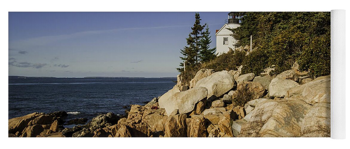 Atlantic Ocean Yoga Mat featuring the photograph Bass Harbor Lighthouse by Brian Green