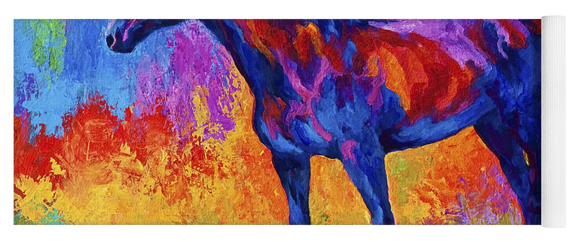 Horses Yoga Mat featuring the painting Bay Mare II by Marion Rose