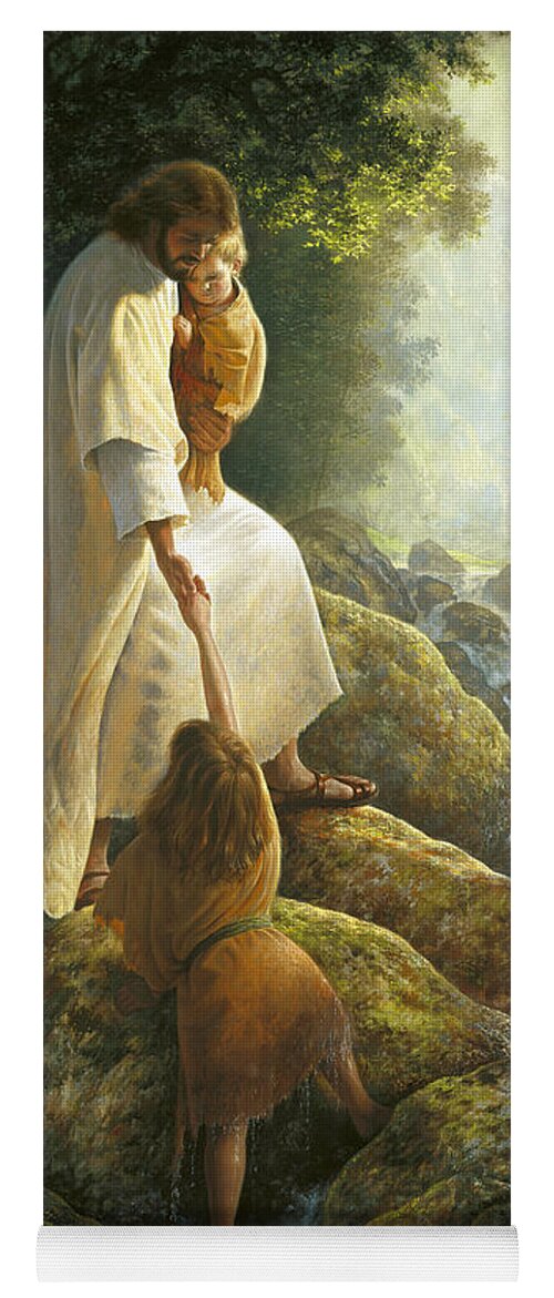 Jesus Yoga Mat featuring the painting Be Not Afraid by Greg Olsen