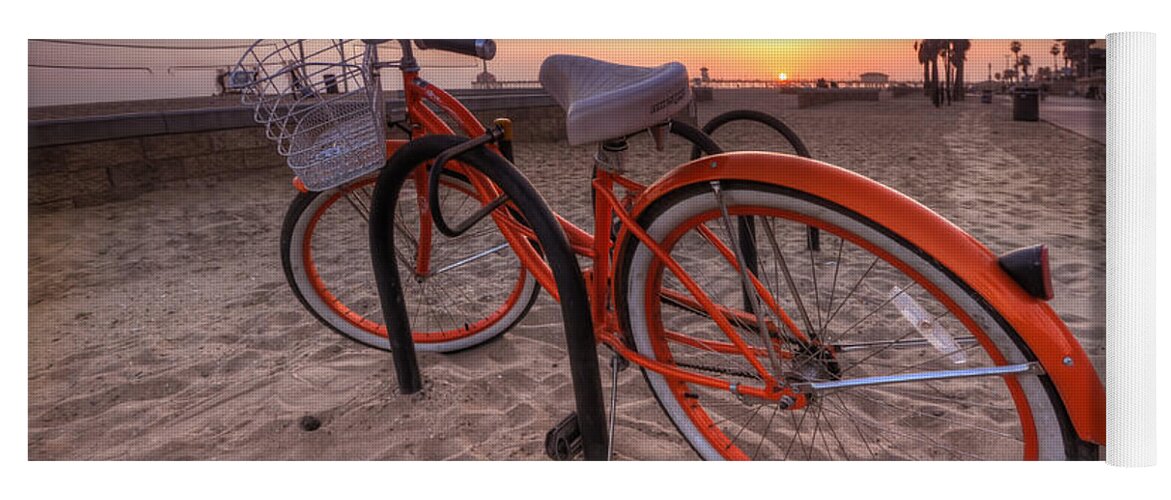 Yhun Suarez Yoga Mat featuring the photograph Beach Bike by Yhun Suarez