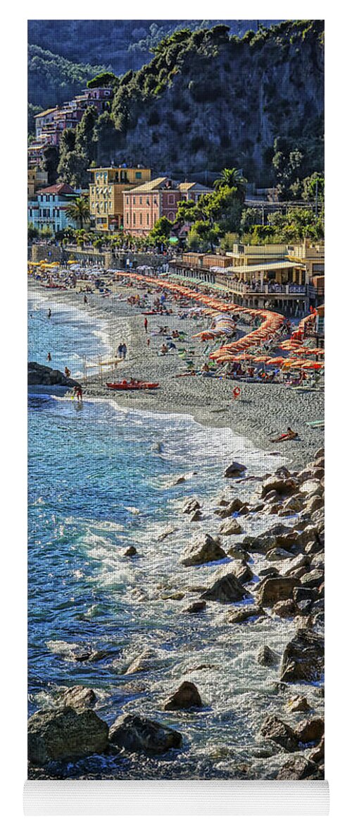 Beach Yoga Mat featuring the photograph Beach Monterosso Italy DSC02467 by Greg Kluempers