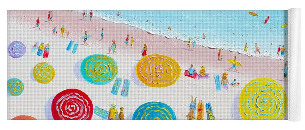 Beach Yoga Mat featuring the painting Beach Painting - The Simple Life by Jan Matson
