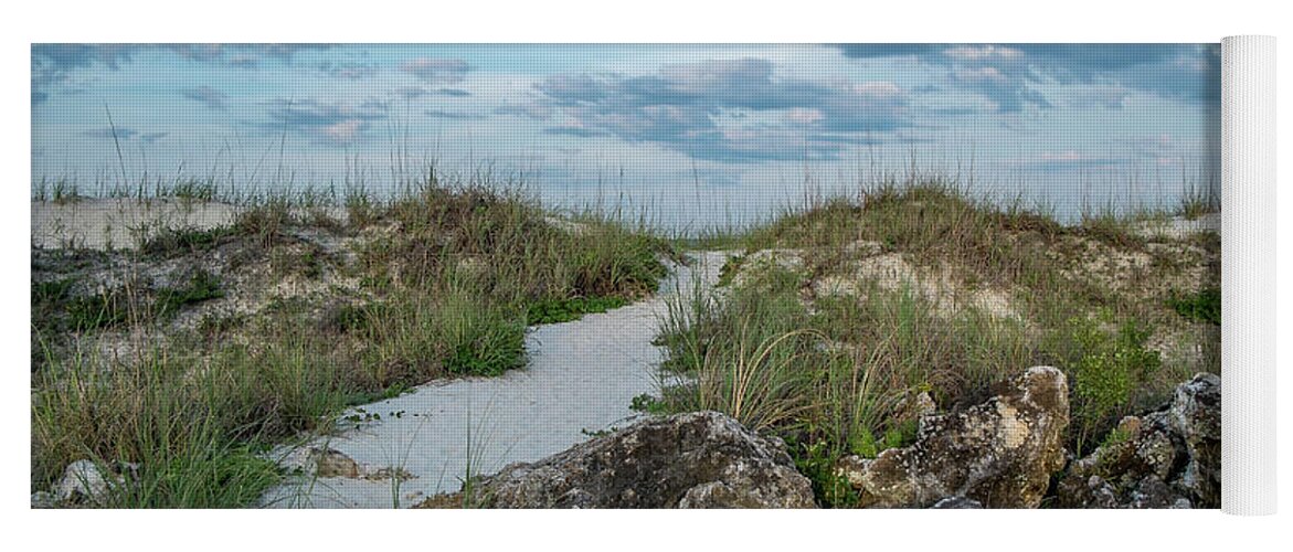 Beach Path # St. Augustine Beach # Dunes # Sea Grass # Travel Yoga Mat featuring the photograph Beach Path by Louis Ferreira