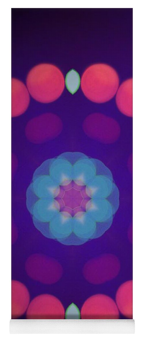 Flower Yoga Mat featuring the digital art Bead Mandala by Itsonlythemoon -