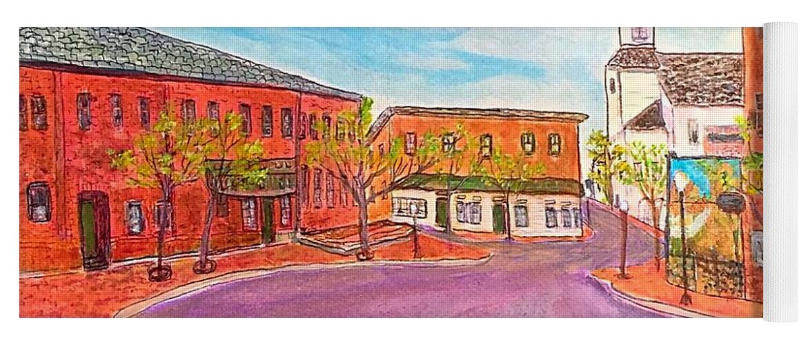 Amesbury Massachusetts Yoga Mat featuring the painting Beautiful Amesbury by Anne Sands