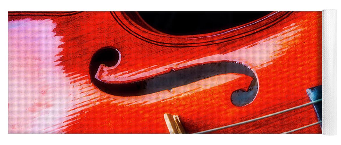 Violin Yoga Mat featuring the photograph Beautiful Violin Close Up by Garry Gay