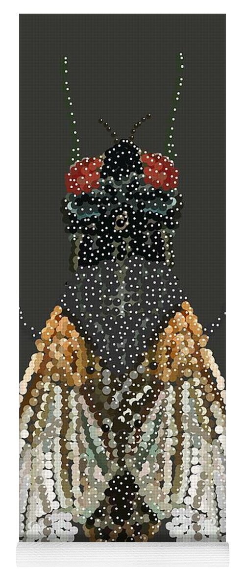  Yoga Mat featuring the digital art Bedazzled Housefly Transparent Background by R Allen Swezey