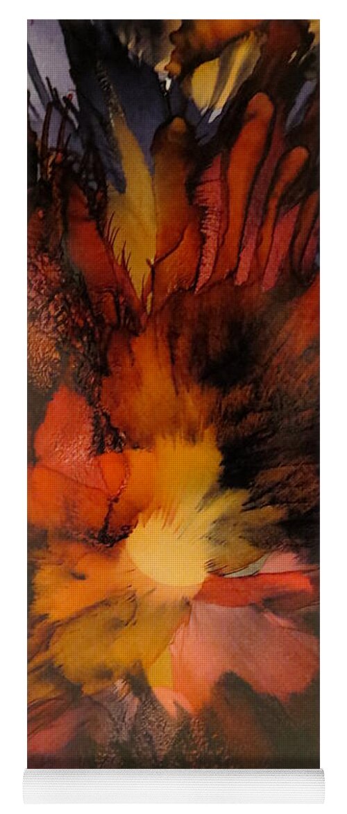Abstract Yoga Mat featuring the painting Beginning by Soraya Silvestri