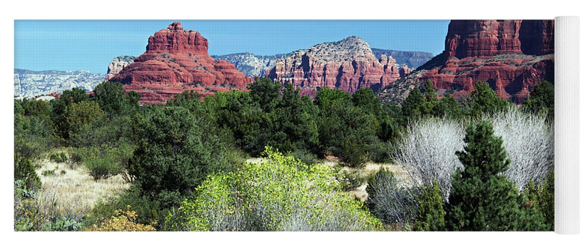 Bell Rock Yoga Mat featuring the photograph Bell Rock View 7650-101717-2cr by Tam Ryan