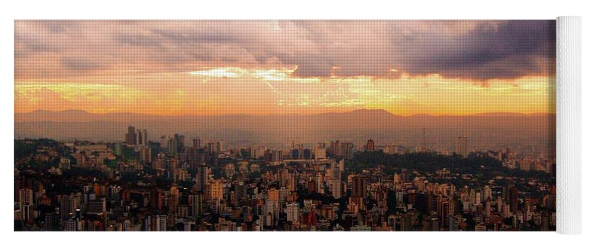 Belo Horizonte Yoga Mat featuring the photograph Belo Horizonte - The Cityscape from Above by Idan Badishi