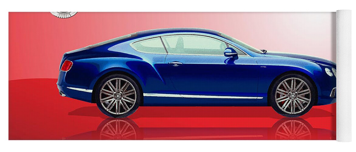 Wheels Of Fortune By Serge Averbukh Yoga Mat featuring the photograph Bentley Continental GT with 3D Badge by Serge Averbukh