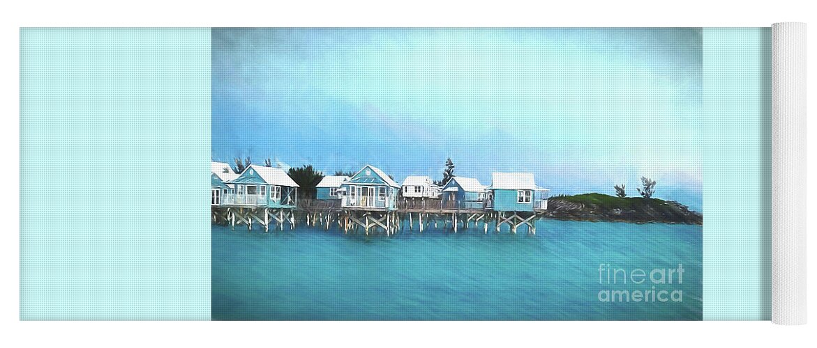 Beach Yoga Mat featuring the photograph Bermuda Coastal Cabins by Luther Fine Art