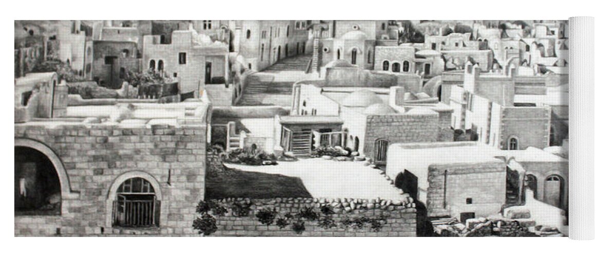 Bethlehem Yoga Mat featuring the photograph Bethlehem Old Town by Munir Alawi