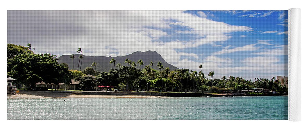 Diamond Head Hawaii Oahu Ocean Blue Yoga Mat featuring the photograph Better Days Ahead by Shawn MacMeekin