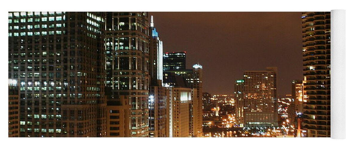 Cityscape Yoga Mat featuring the photograph Big City Lights by Julie Lueders 