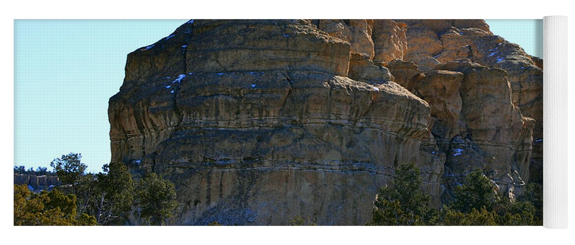 Southwest Landscape Yoga Mat featuring the photograph Big frickin rock by Robert WK Clark